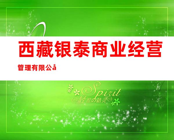 西藏银泰商业经营管理有限公司
