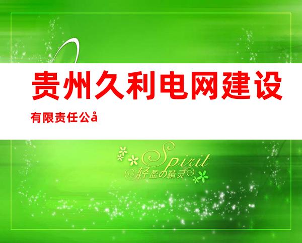 贵州久利电网建设有限责任公司